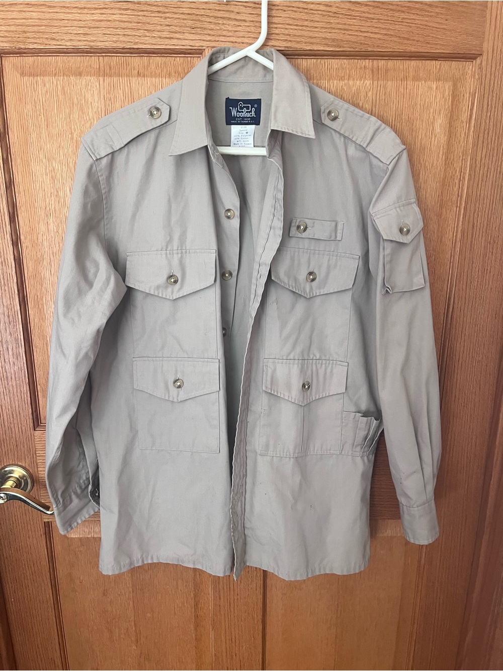 Vintage Woolrich Men's Beige Field / Safari Jacket - Casual Utility Coat